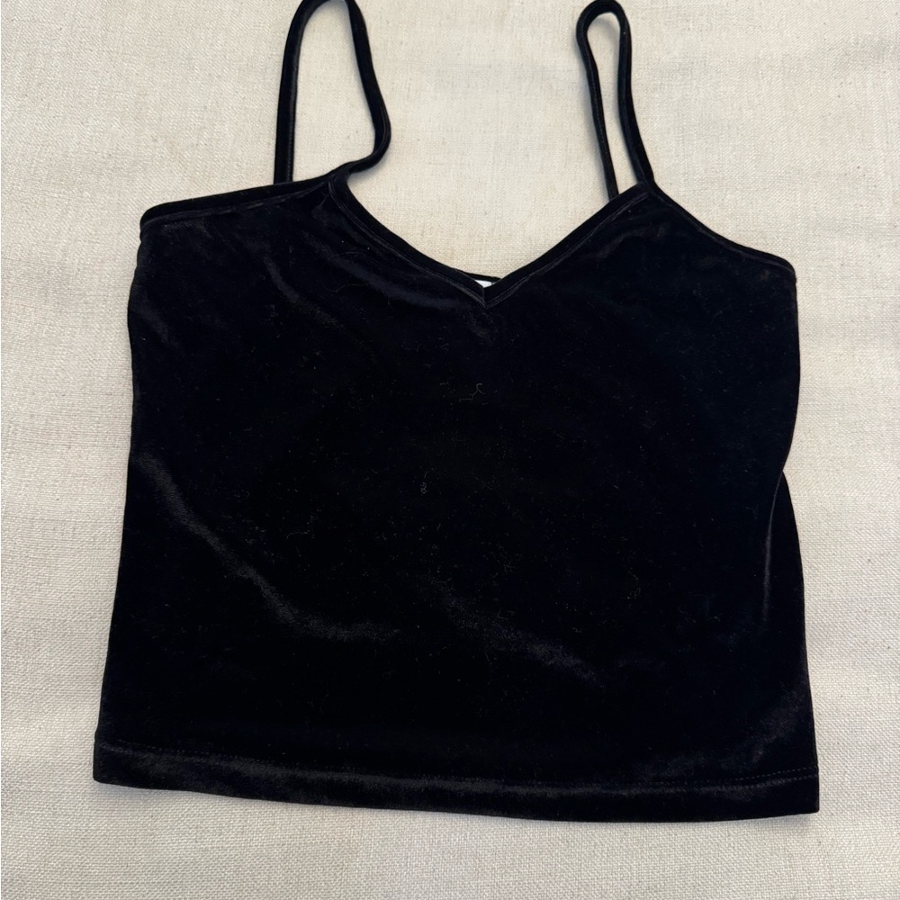 Full Tilt Black Fitted Crop Camisole